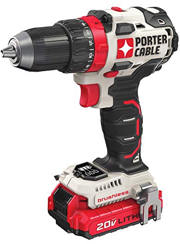 PORTER-CABLE 20V MAX Cordless Drill Driver Kit with 2 Batteries and Charger, 1/2 Inch (PCCK607LB)