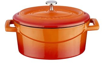 Lava Cookware LV O' TC 10 K2 Mini pirofila Ovale da Forno, Dimensioni 9 x 12 cm, Ghisa, Colore: Arancione