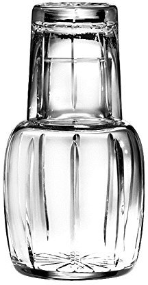 Majestic Gifts ajo-167 Acqua Set Europea a Mano Cristallo Comodino Notte caraffa con Bicchiere di Vetro, 708,7 Gram