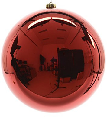 Weihnachtskugeln XXL Kunststoff 25cm x 1 Stück bruchsicher rot weihnachtsrot