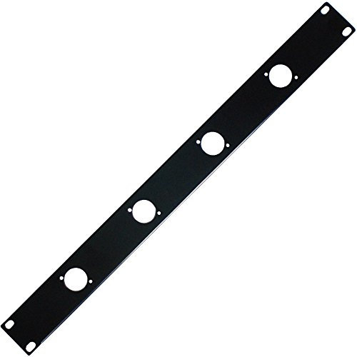 Loops 4 Port/Way/Hole XLR Patch Panel - 1U 19 Rack Mount D-Type Connectors - Audio