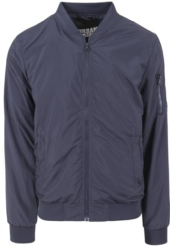 URBAN CLASSICS Giacca Bomber Uomo, Invernale, Stile Old School, Giubbotto Corto, Vestibilità Ottimale, Giacchetta a Vento Imbottito Aderente, Baseball
