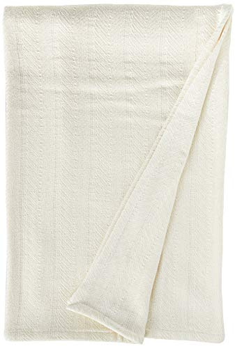 Eddie Bauer - Queen Blanket, Lightweight Cotton Bedding, Home Decor for All Seasons (Herringbone Bone, Queen)