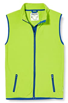 Playshoes Unisex barn fleece väst utomhus topp, Grön, 128