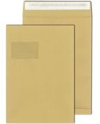 MAILmedia 30021152 Faltenversandtasche C4 mit Fenster, weiß