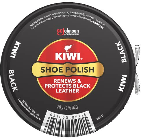 Kiwi Shoe Polish Can, Black 70g