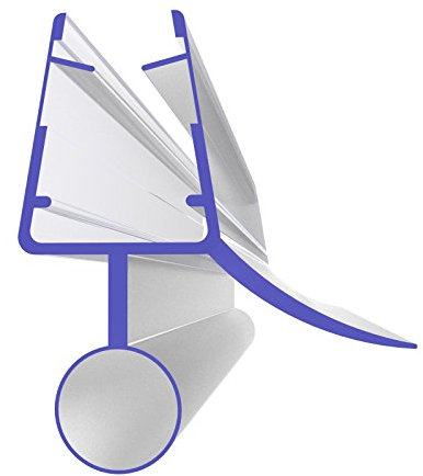 IQ-Handel Duschdichtung Typ 8863 für 5 mm bis 8 mm Glas - 1000 mm lang - Wasserabweiser Ersatzdichtung Duschprofil Duschtürdichtung