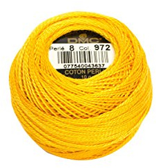 DMC 116 8-972 Pearl Cotton Thread Balls, Deep Canary, Size 8