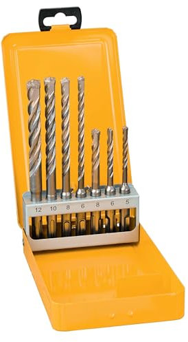 DeWalt DT9701-QZ - Pack de 7 brocas de percusión SDS-Plus Extreme 2, en caja metálica
