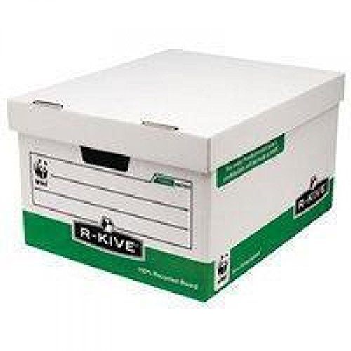 Fellowes 00791-FFLP 26.2 x 47.6 x 38.8 cm Bankers Box System Archive Cardboard Storage Box - Green (Pack of 10)