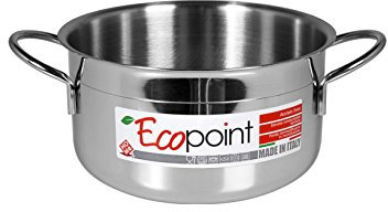 Home Ecopoint Casseruola con 2 Manici, 14 cm, Acciaio Inossidabile