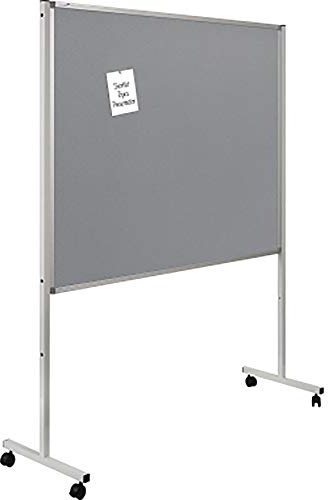 Legamaster XL Multiboard - mobil und magnetisch - grau - 150x120 cm - 3in1 als Whiteboard, Pinboard und Flipchart nutzbar - inkl. Board-Papier - inkl. 4 feststellbaren Rollen