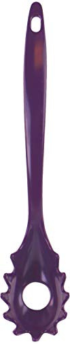 Spaghetti Spoon, Pasta Server, Fork with Ergonomic Handle, Heat Resistant, BPA Free,11.5 inch Melamine Utensil by Reston Lloyd, Plum