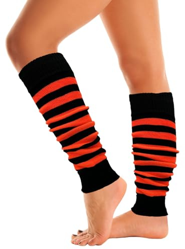 Mysocks benvärmare extra mjuk snygg tjusig vinter 80-talsfest dans neon långa benvärmare för kvinnor flickor damer