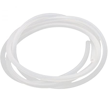 sourcing map Tuyau en Silicone 2mm ID x 4mm OD 1 Mètre de Long Tuyau Flexible en Caoutchouc de Silicone pour Eau et Air Blanc pour le Transfert d'Eau