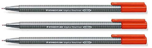 STAEDTLER 334 Triplus Fineliner mit superfeiner Spitze, 0,3 mm, 3 Stück
