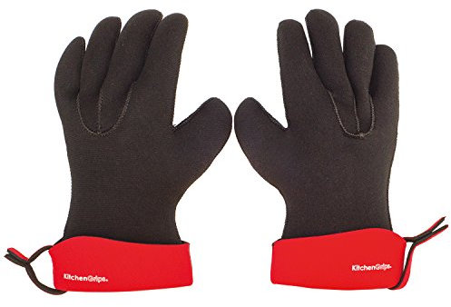 Kitchen Grips Finger Kochhandschuh FLXaPrene 100201-11 - hitze- und kältebeständig, schmutzabweisend, hygienisch und rutschfest. klein. 2er Set. Maße: 26 x 18 x 2 cm