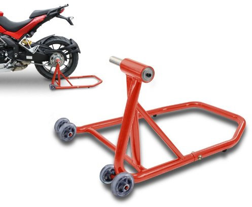 ConStands – Einarm Montageständer Kompatibel mit Ducati 1199 Panigale 12-14 Rot Hinterrad Single Classic Motorrad inkl. Adapter