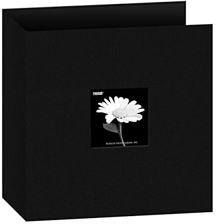 Pioneer T-811CBFBK 8 1/2 Inch by 11 Inch 3-Ring Fabric Frame Cover Memory Binder, Deep Black