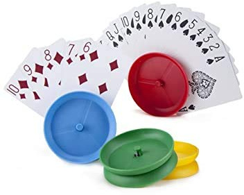 POKER CHIP SHOP 4 x PLAYING CARD HOLDERS - BOXED AND NEW