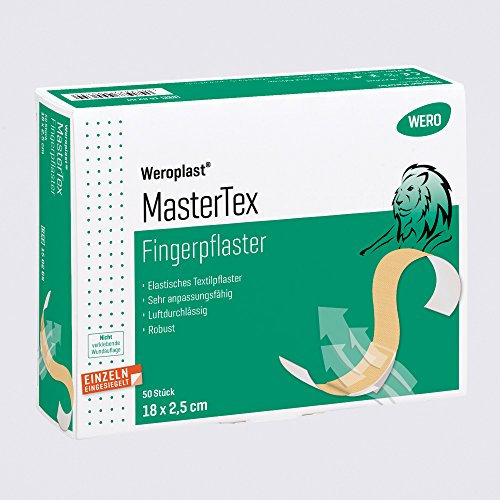 BATANIA 100 x Weroplast Fingerverband 18 x 2,5 cm | WERO Medical Wundpflaster | Elastischer, luftdurchlässiger Textilverband – hautfarben, unsteril & flexibel für Alltag & Beruf