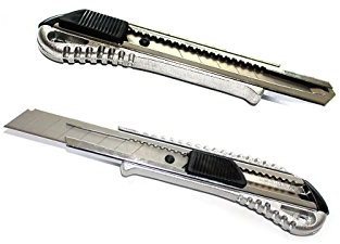 Aluminio Fundido – Cúter (18 mm, 24 pieza Cuchillo universal aluminio Cutter Alfombra
