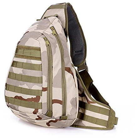 emansmoer Camo Jahrgang Brusttasche Sling Bag Umhängetasche Militär Armee Outdoor Crossbody Rucksack Schultertasche (Camo)
