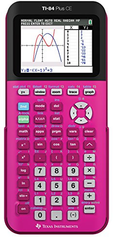 Texas Instruments TI-84 Plus CE Color Graphing Calculator, Positively Pink