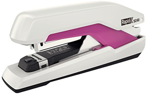 Rapid Supreme Omnipress SO60 Fullstrip Stapler, White/Pink