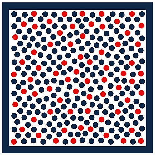 TigerTie feines Seiden Nickituch Satin in rot weiss marine gepunktet - Größe 50 x 50 cm