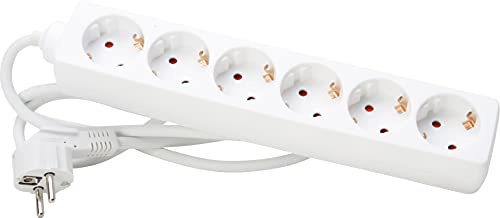 Kopp 120613005 6-Fach Steckdosenleiste Standard, weiß