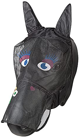 PFIFF 101013 Fliegenmaske Gesichtsmaske mit Motiv für Pferde, Fliegenschutz