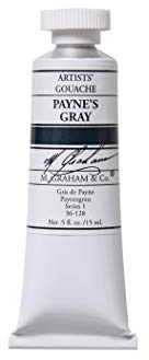 M. Graham 30ml Tube Gouache Paint, Payne's Grey