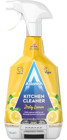Astonish Köksrengöringsmedel, vegansk och grymhetsfri och blandad med naturliga oljor, 750 ml, Zesty Lemon