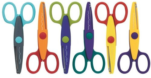 6 Bastelscheren Schere verschiedene Schnittmuster