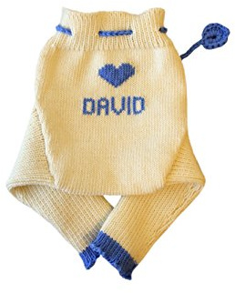 Personalized Merino Wool Baby Cloth Diaper Cover Soaker longies (M, Natural White-Sky Blue)