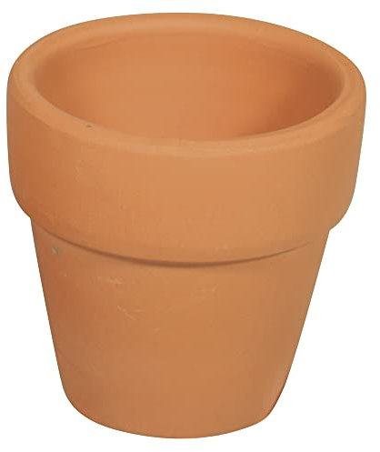 Rayher Rayher Pot de fleurs en terre cuite, marron, 1 pce., H. 5cm, ø 5 cm, avec rebord, intérieur, extérieur, Arts créatifs, décoration, jardin, figurine-56313000