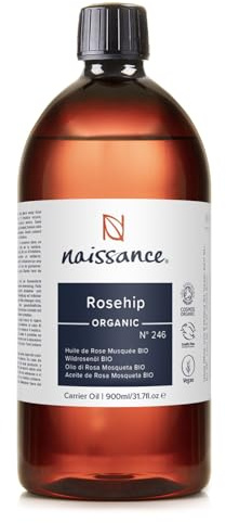 Naissance Huile De Rose Musquée Certifiée BIO (No. 246) - 900ml - Naturelle Et Pressée À Froid - pour Le Soin Du Corps, Des Cheveux, Du Visage, Et Des Ongles