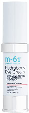 m-61 Hydraboost Eye Cream - Moisturizing, Firming Undereye Cream with Hyaluronic Acid, Glycolic Acid, Vitamin B5 & Peptides | For All Skin Types | Derm & Allergy Tested | Made in USA - 0.5 Fl Oz