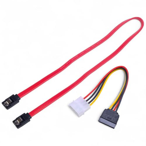 AKORD 1 SATA Power Adapter Cable and 1 SATA Data Cable
