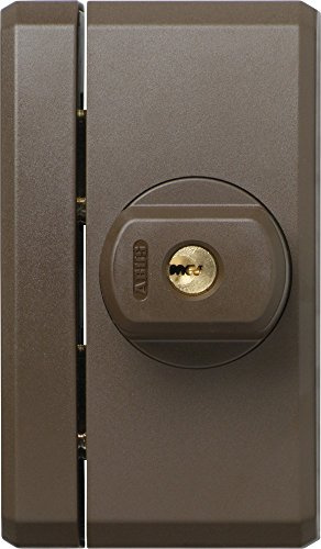 ABUS Serrure de Fenêtre Supplémentaire FTS96 AL0145 - Verrou 2 Pênes en Acier à Crochet, à Verrouillage Identique - Niveau de Sécurité 10 - 31746 - Marron