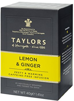 Taylors of Harrogate Lemon and Ginger Tea, 20 Teabags, Pack of 6, Total 120 Teabags