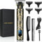 URAQT Men's Hair Trimmer, Cordless Clippers Electric Hair Trimmer Beard Trimmer, Waterproof Detail Beard Shaver, Precision T-Blade Trimmer Grooming Cutting Kit with 3 Guide Combs and 2 Hair Combs