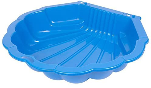 URBN-TOYS Shell Clam Shaped Plastic Sandpit Outdoor Garden Fun Paddling Ball Pool Sand Pit (Blue)