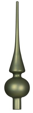 Kaemingk Julgransspets, glas, 26 cm hög, D = 6 cm julgransspets, matt – julgransprydnad och julgransprydnad – rosmarin