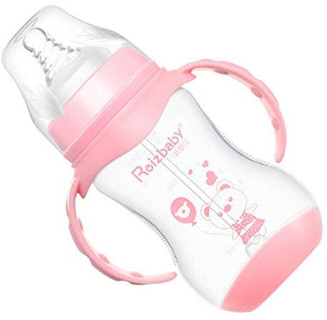 CRILSTYLEO 1stk Nuckelflasche Kinderstrohbecher Milchaufbewahrungsbehälter Stillflasche Für Haustiere Milch Fütterung Stillflaschen Milchflasche Mama Flaschen Neugeboren Pp Rosa