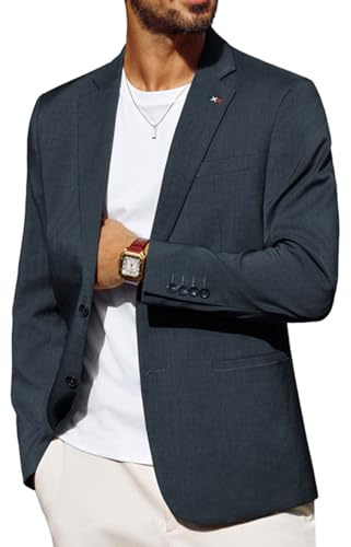 PJ PAUL JONES Sakko Blazer sportif pour homme Coupe droite moderne Loisirs 2 boutons Veste de costume pour homme