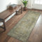 GENIMO Boho Teppich Flur 80x150CM, Grün Schlafzimmer Teppich, Waschbar Vintage Läufer Flur, Anti-Rutsch-Teppiche für Küche Bad Eingang Korridor
