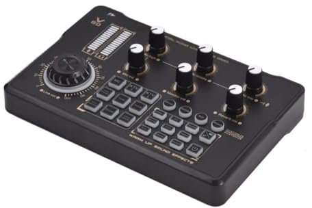 DHYAWUER Live Streaming Sound Card Audio Recording Professional Sound Card Mixer with DJ Mixer Voice Changer Wireless Audio Interface