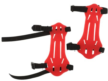 HOLIDYOYO 2 Pezzi Protezione Braccio per Tiro con Arco in Gomma Resistente Fascia Protettiva Regolabile e Leggera per Avambraccio Scudo Armatura Giovanile per attività Outdoor
